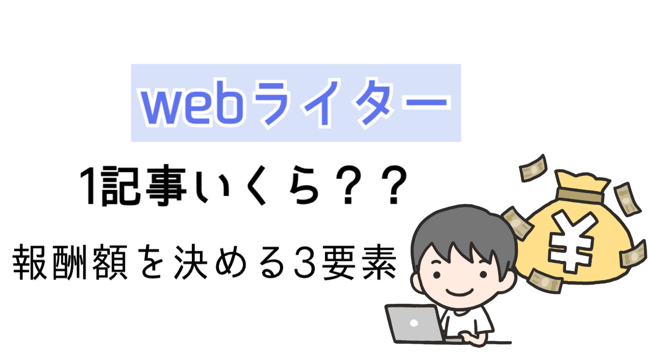 webライター1記事いくら？報酬額を決める3要素